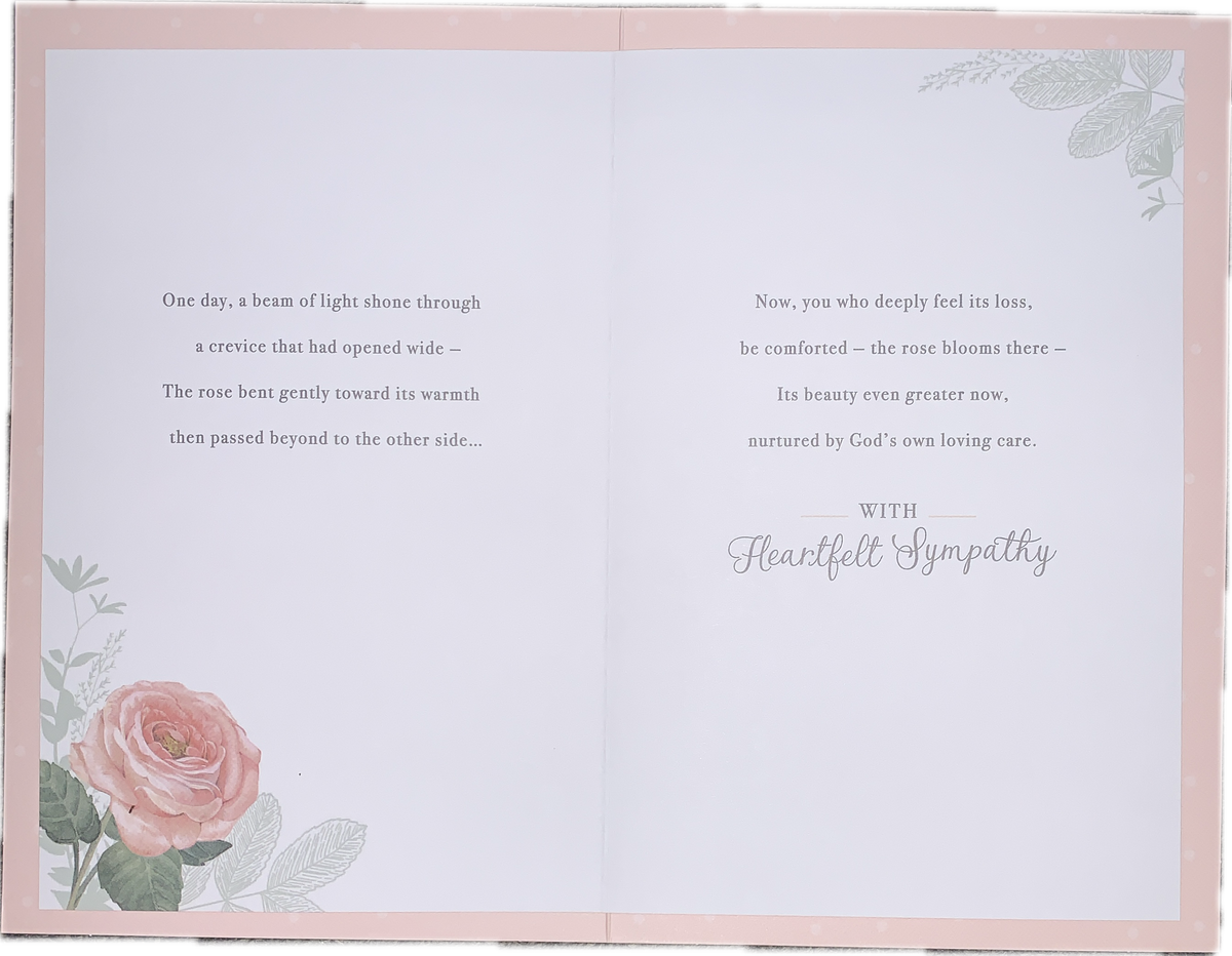 Sympathy Card- The Rose Beyond The Wall – Cards Through The Post.com