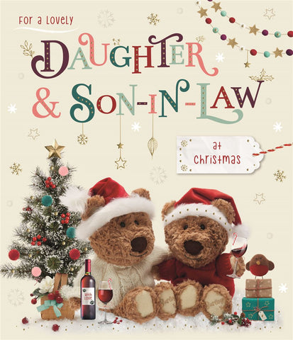 Daughter and Son-in-law Christmas card - cute bears