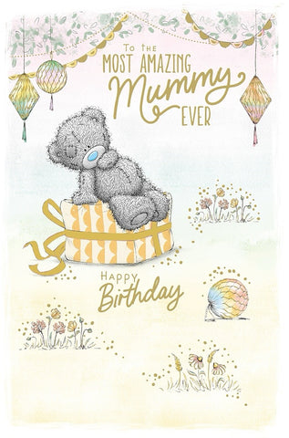 Me to you Mummy birthday card - bear with balloon