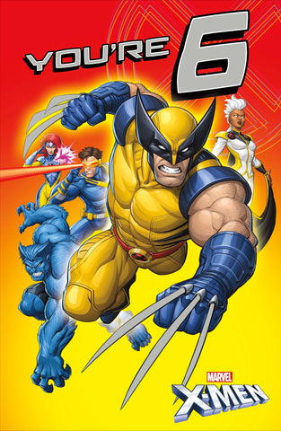 Age 6 Marvel X-Men birthday card