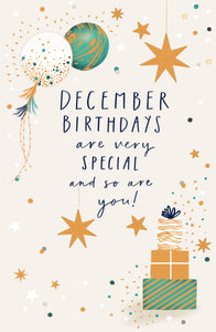 Christmas birthday card - December birthday