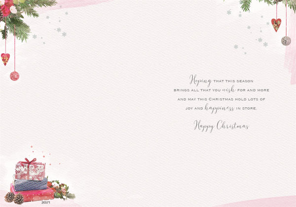 Someone Special Christmas card - Christmas wreath