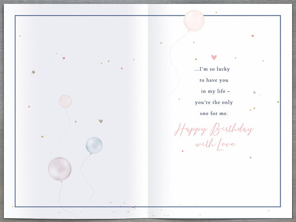 Partner birthday card- birthday celebrations