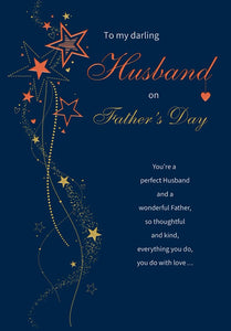 Husband Father’s Day card - modern stars