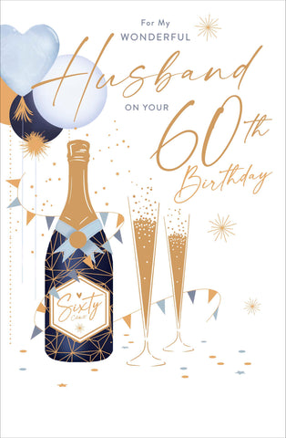 Husband 60th birthday card - birthday celebrations