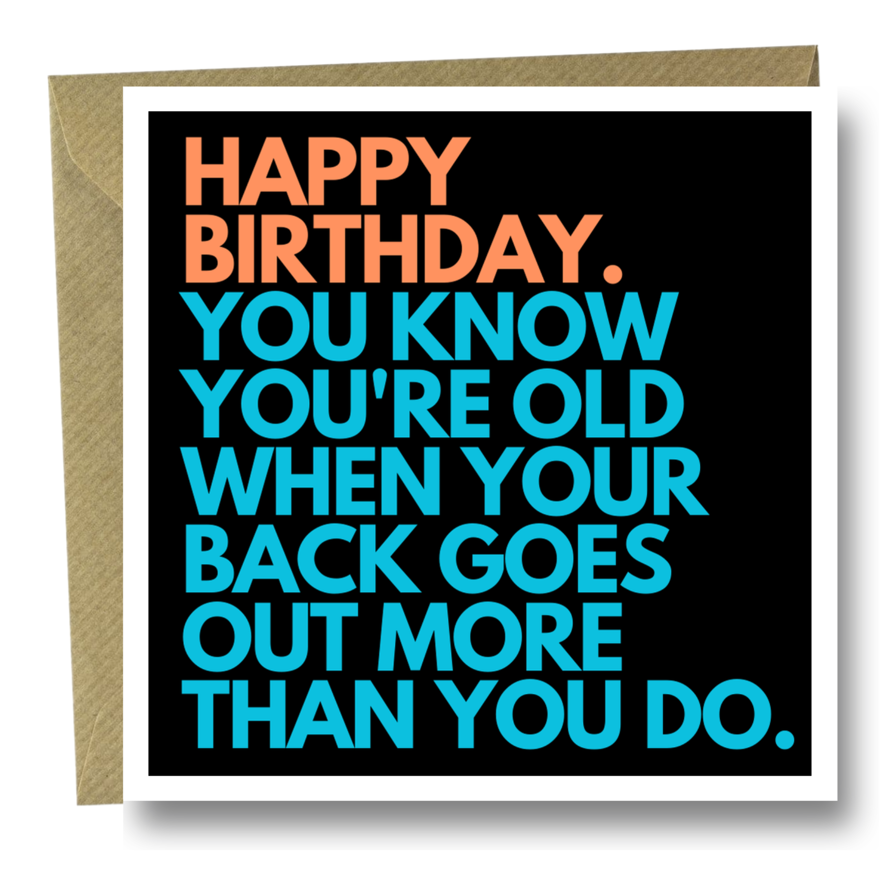 Funny Birthday card - going out much?