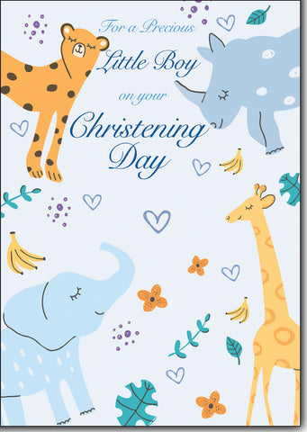 Christening card - Little boy