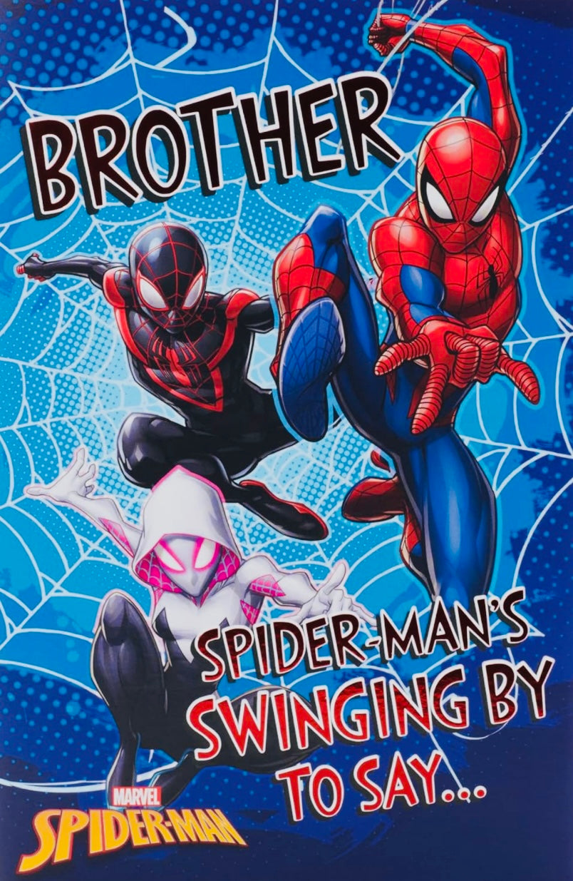 Brother birthday card - Spider Man card