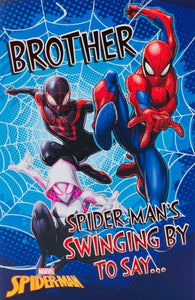 Brother birthday card - Spider Man card