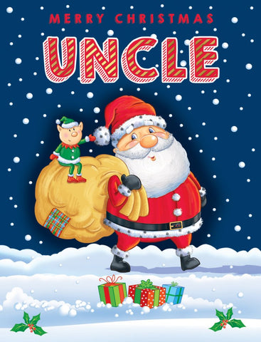 Uncle Christmas card - cute Santa