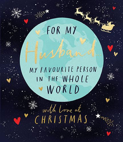 Husband Christmas card - favourite person