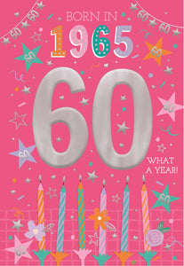 60th birthday card - born in 1965