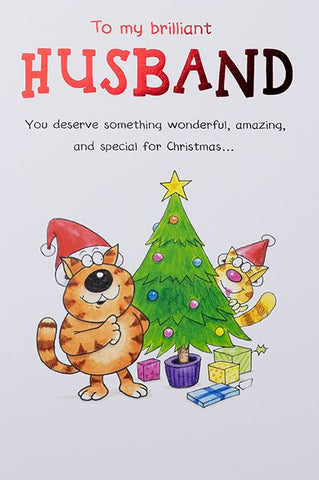 Husband Christmas card - lucky man