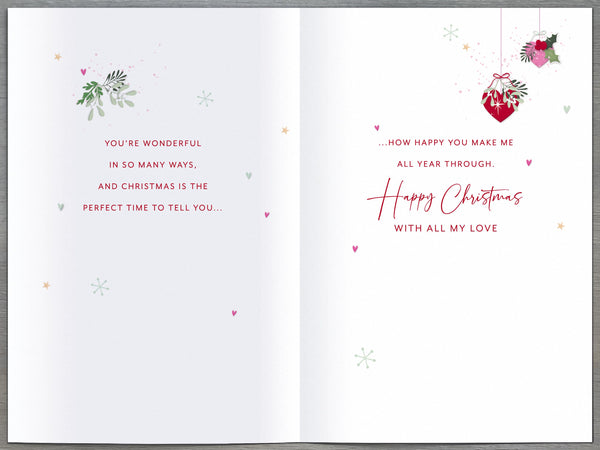 Someone special Christmas card- touching verse