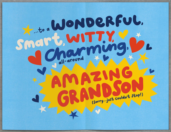 Grandson birthday card - funny card