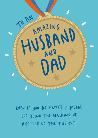 Husband Father’s Day card - medal worthy