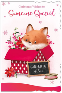 Someone special Christmas card - cute fox