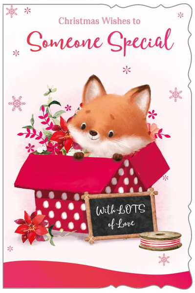 Someone special Christmas card - cute fox