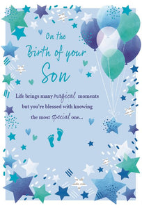 Baby boy birth congratulations card