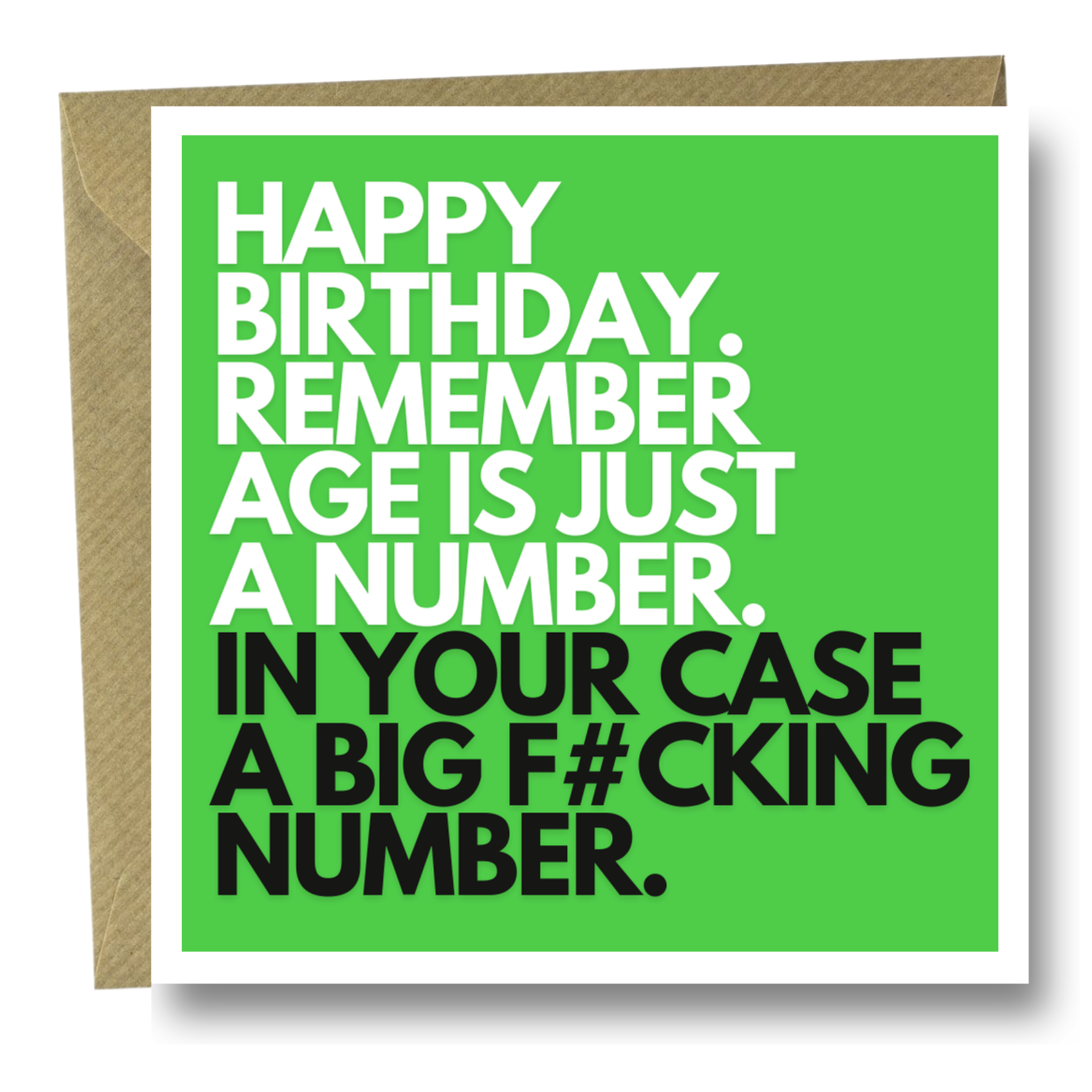 Funny Birthday card - big number