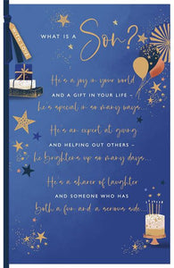 Luxury Son birthday card - what is a son?