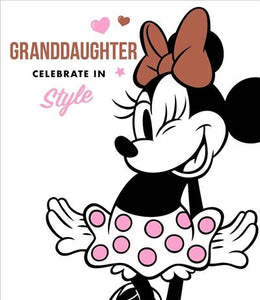 Granddaughter birthday card - Minnie Mouse