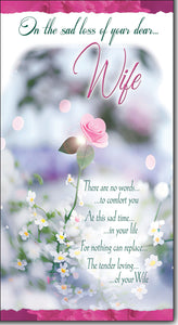 Wife sympathy card