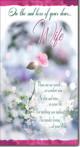 Wife sympathy card