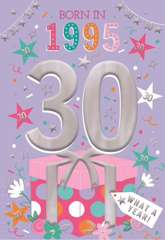 30th birthday card- born in 1995