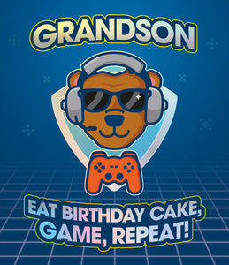 Grandson birthday card - fun gamer