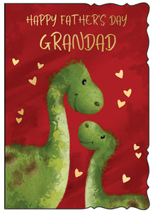 Grandad Father’s Day card - cute dinosaurs