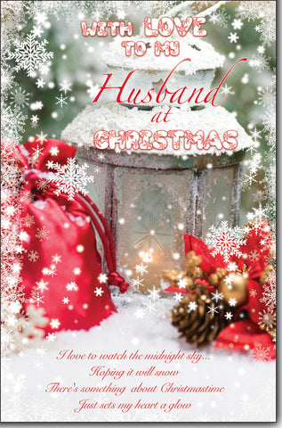 Husband Christmas card- sentimental verse