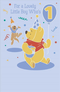 Age 1 Winnie the Pooh birthday card