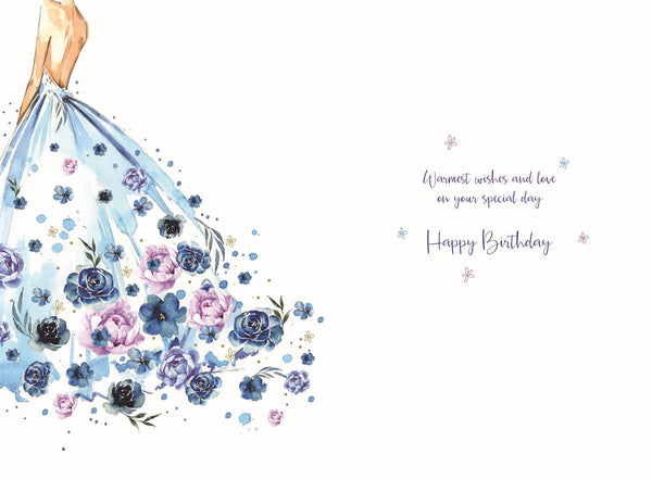 Daughter in law birthday card - floral dress