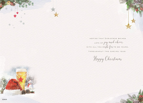 Grandson Christmas card- Xmas drinks