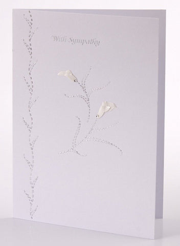Sympathy card - Hand finished