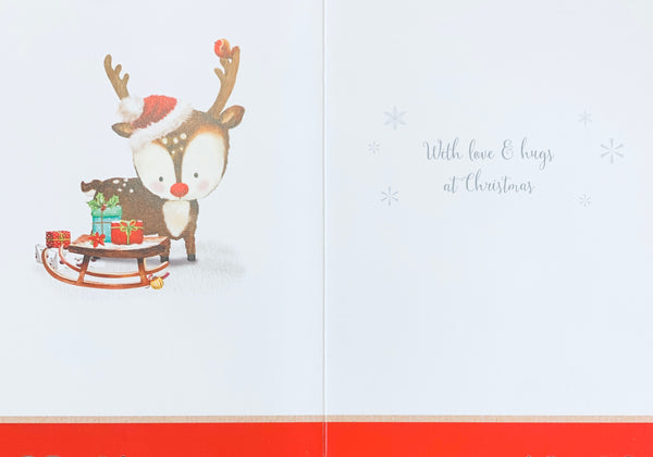 Baby’s first Christmas card - Rudolph