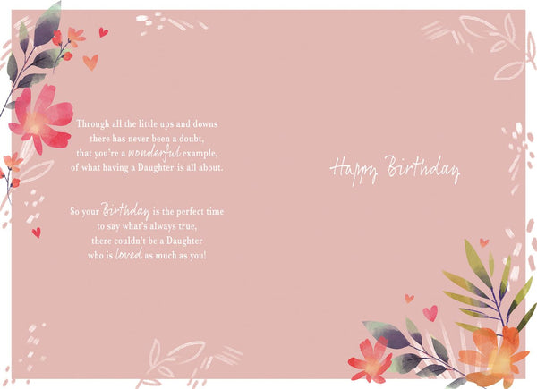 Daughter birthday card - sentimental verse