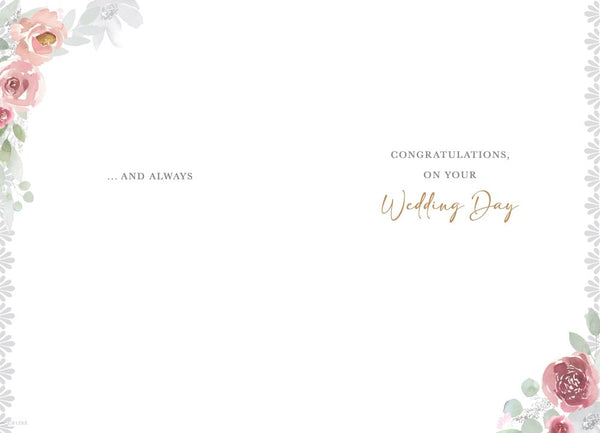 Wedding day card- flowers