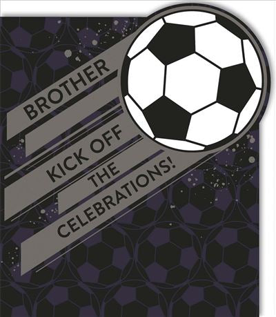 Brother birthday card- football