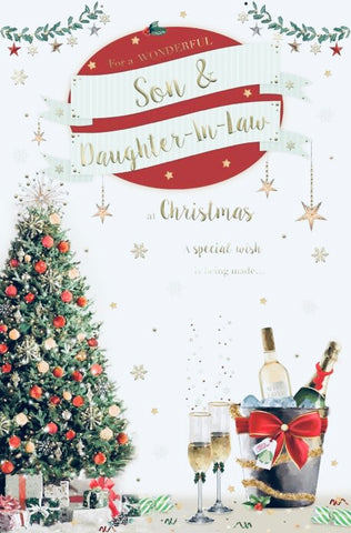 Son and Daughter-in-law Christmas card - large card