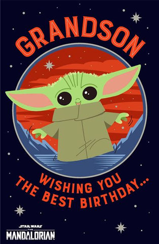 Grandson birthday card - Star Wars Mandalorian