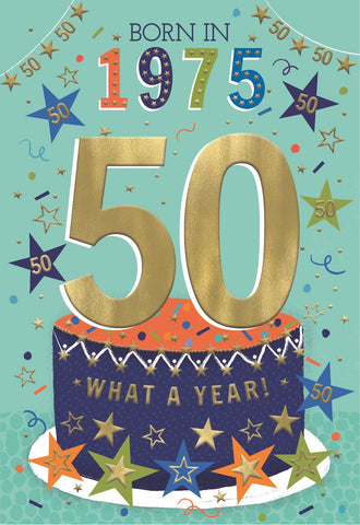 50th birthday card - born in 1975