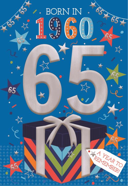 65th birthday card- born in 1960