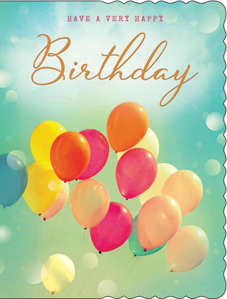 Birthday card for her- birthday balloons