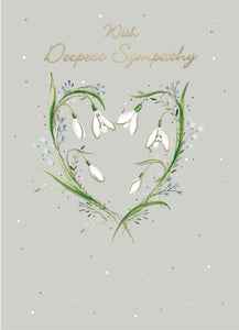 Sympathy card - lily heart