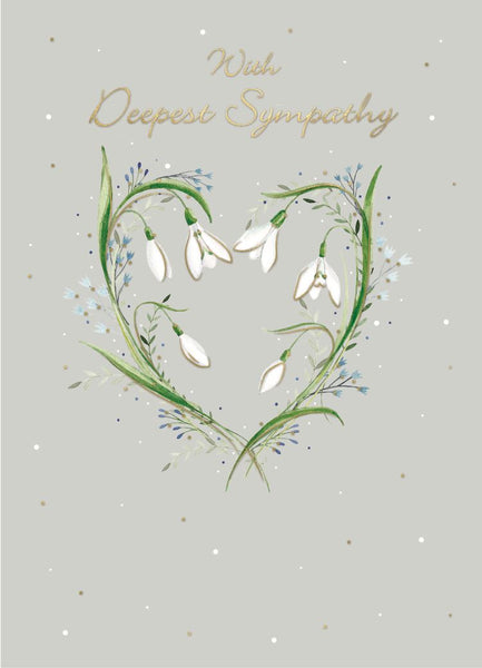 Sympathy card - lily heart