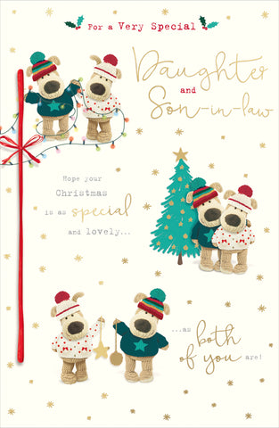 Daughter and Son-in-law Christmas card - Xmas Boofle