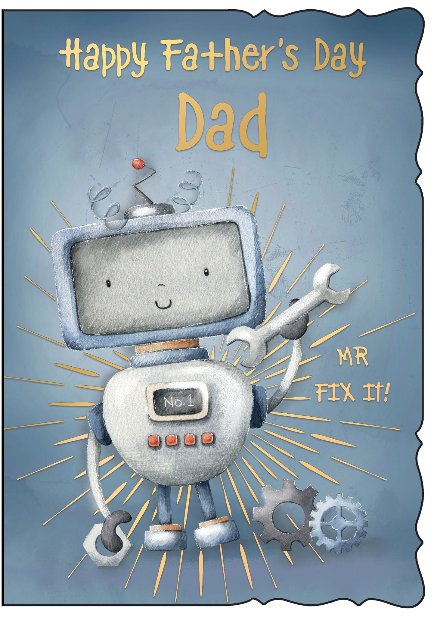 Dad Father’s Day card- cute robot