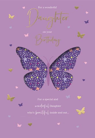 Daughter birthday card - butterfly